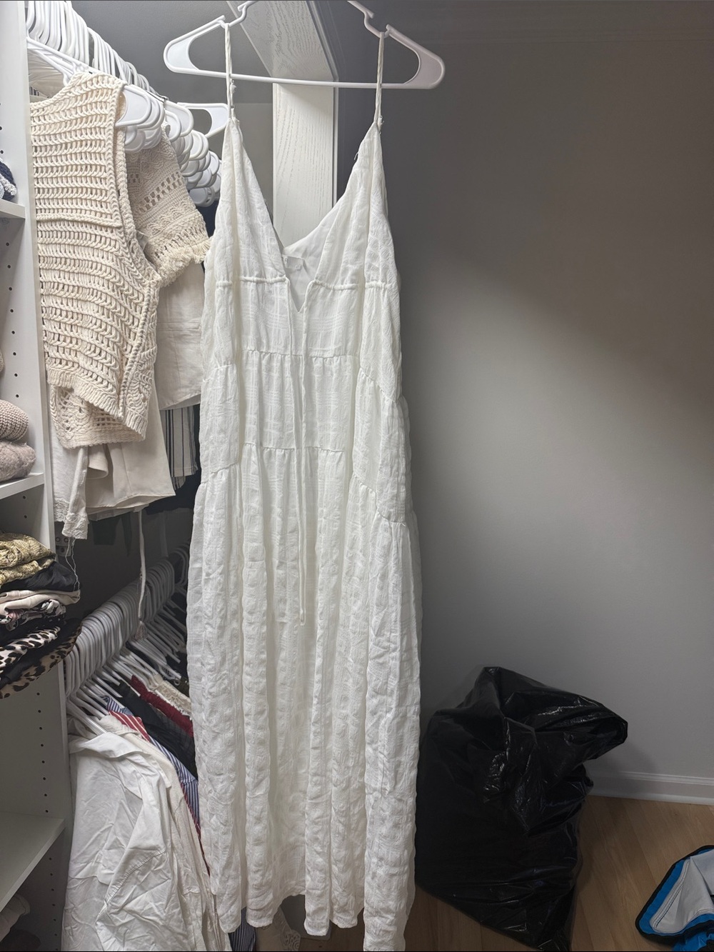 Astr White sundress maxi